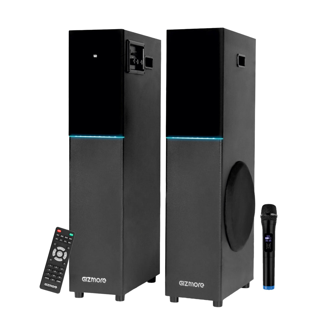 GIZMORE DT11500 120W Dual Tower Wooden Speaker || Delivered and Installed in 90 minutes in Delhi/Ncr