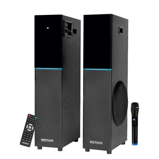 GIZMORE DT11500 120W Dual Tower Wooden Speaker || Delivered and Installed in 90 minutes in Delhi/Ncr