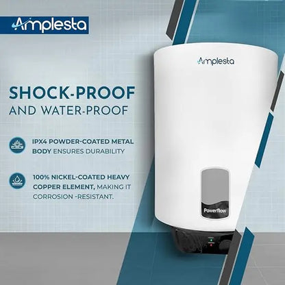 Amplesta PowerFlow 15 Litre Storage Water Heater (5 Star BEE) Geyser||Delivered and Installed in 90 minutes in Delhi/Ncr