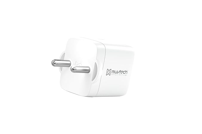 Muvtech Dual & Triple Port Fast Charging Type USB-C & USB A Charging Power Adapter, Type C Wall Charger Compatible with iPhone, Samsung Devices, Android Smartphones (PPS 35W White)