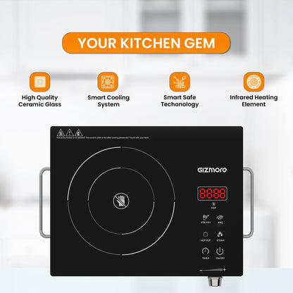 GIZMORE 2200 W Infrared Induction Cooktop || Delivered and Installed in 90 minutes in Gurugram