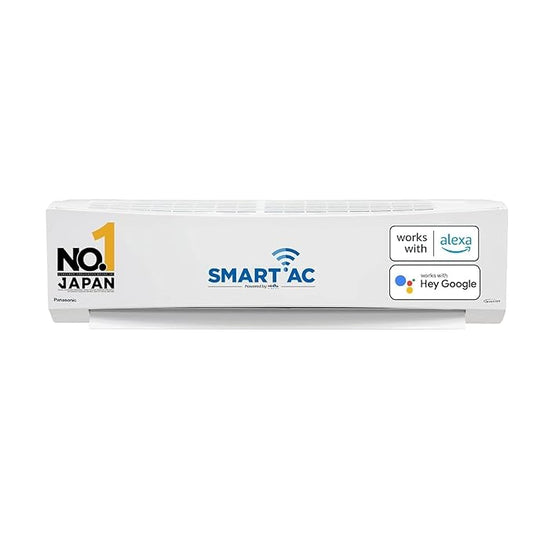 Panasonic 1.5 Ton 5 Star Wi-Fi Inverter Smart Split AC (Copper Condenser, 7in1 Convertible, True AI, 4 Way Swing, PM 0.1 Filter, CS/CU-NU18ZKY5WA, 2024 Model, White)||Delivered and Installed in 90 minutes in Delhi/Ncr