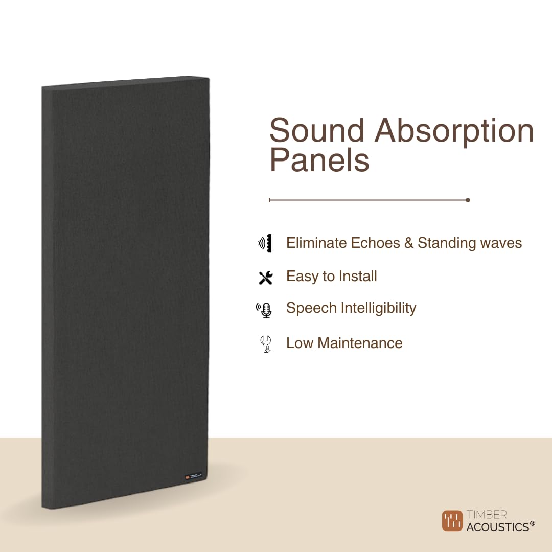 Timber Acoustics Sound Absorption Panels 2' x 4' x 1" [SET OF 4]||Delivered and Installed in 90 minutes in Delhi/Ncr