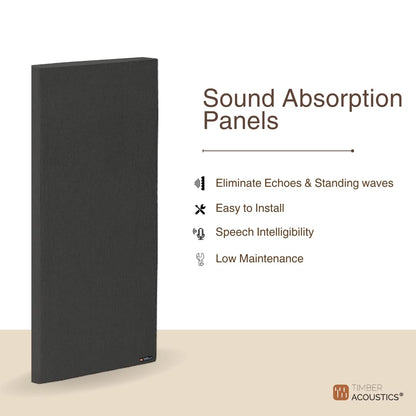 Timber Acoustics Sound Absorption Panels 2' x 4' x 1" [SET OF 4]||Delivered and Installed in 90 minutes in Delhi/Ncr