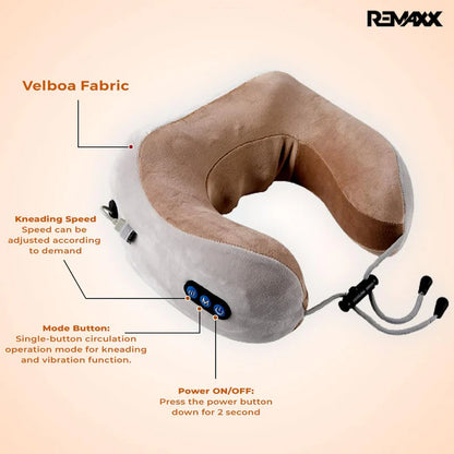 REMAXX Rechargeble U-Shaped Travel Neck Massage Pillow