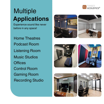 Timber Acoustics Sound Absorption Panels 2' x 4' x 1" [SET OF 4]||Delivered and Installed in 90 minutes in Delhi/Ncr