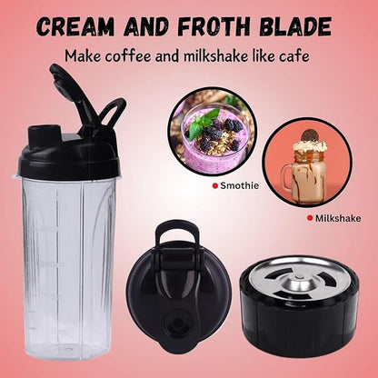 Padmashree ® Nutri Blender Bullet Mixer Grinder Juicer 600 Watts | Multi-Functional 5 Jars With 3 Blades | 20000 RPM Full Copper Motor | 5 Storage Jar for Smoothies Coffee Soup | 2-Year Warranty | Red||Delivered and Installed in 90 minutes in Delhi/Ncr