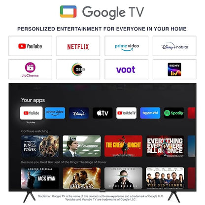 Panasonic 164 cm (65 inches) 4K Ultra HD Smart LED Google TV TH-65MX660DX (Black)