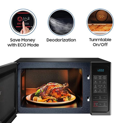 Samsung 28 L Convection Microwave Oven with Curd Making(MC28A5013AK/TL, Black, Pre heat, Eco Mode, Power Defrost, Auto Cook, Wire Rack, 10 Year Warranty on Ceramic Enamel Cavity)