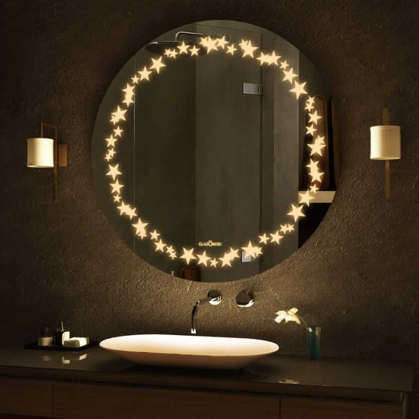 Astral - Blinking Stars Mirror for Kids | 5-Year Warranty, Premium Quality | Customizable LED Lighting | ||Delivered and Installed in 90 minutes in Delhi/Ncr