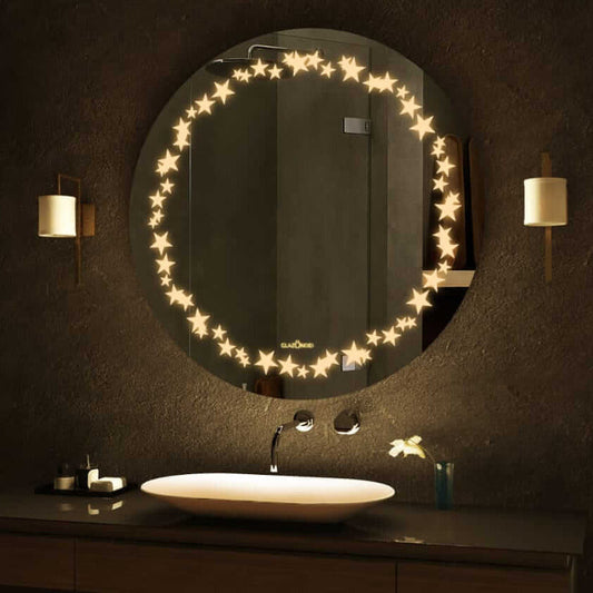 Astral - Blinking Stars Mirror for Kids | 5-Year Warranty, Premium Quality | Customizable LED Lighting | Glazonoid