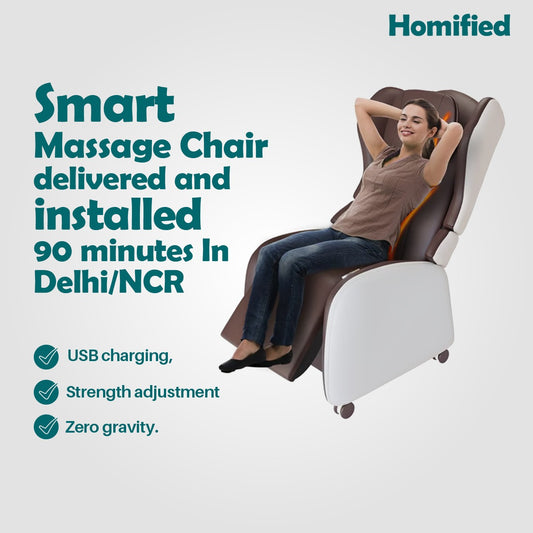 Lifelong LLM567 Fully Body Foldable Chair Massager with Recliner & Powerful 3D Back (Brown)||Delivered and Installed in 90 minutes in Delhi/Ncr